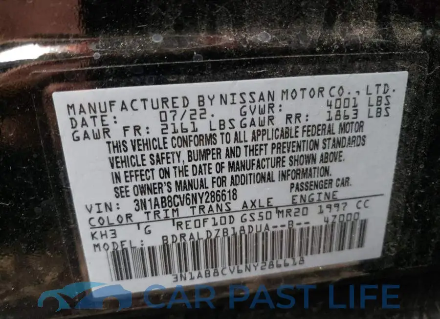 3N1AB8CV6NY286618# 12
