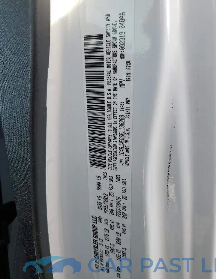 1C4BJWEG6EL138288# 12