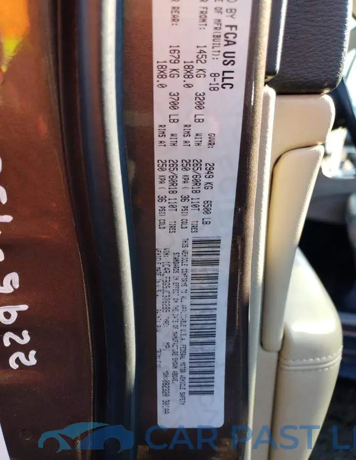 1C4RJFBG9JC306289# 12