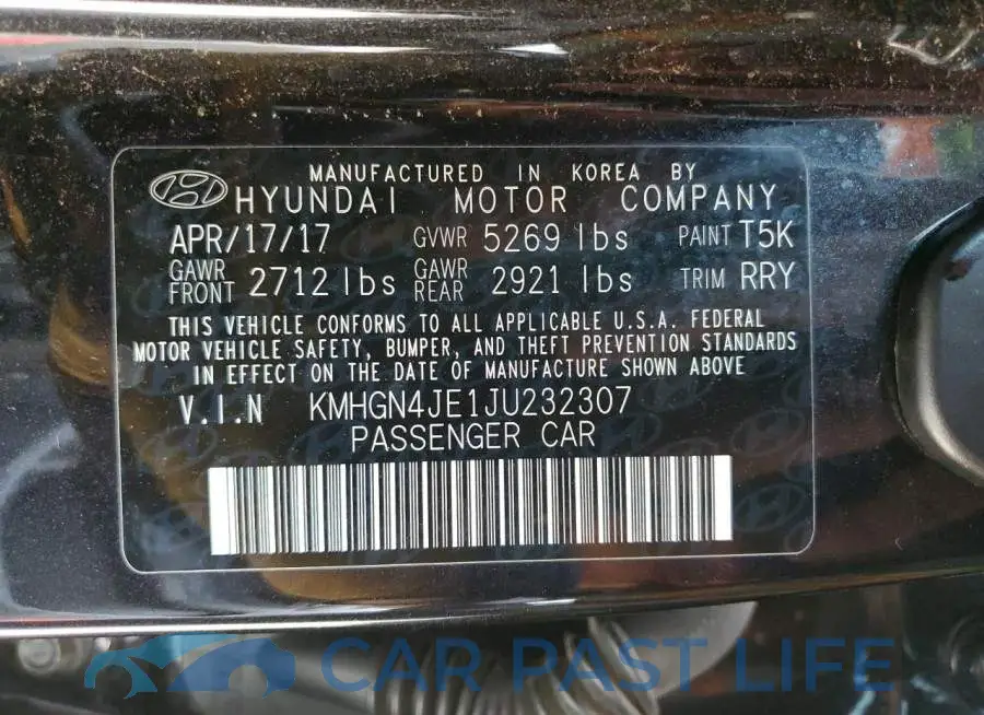 KMHGN4JE1JU232307# 13