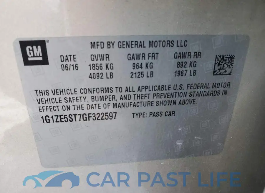 1G1ZE5ST7GF322597# 12