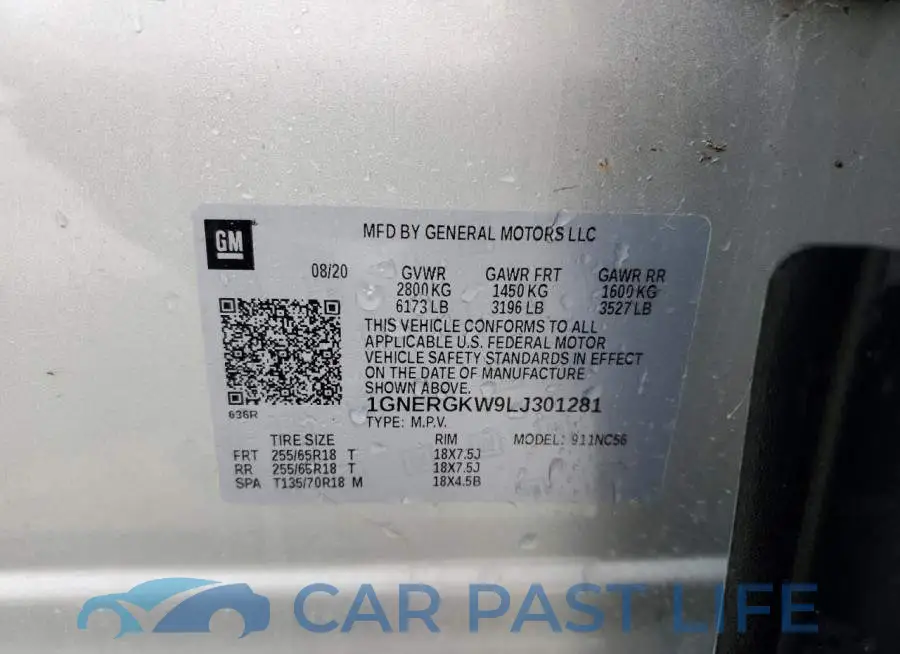 1GNERGKW9LJ301281# 12