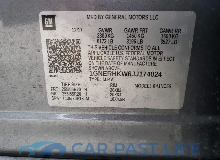 1GNERHKW6JJ174024# 13