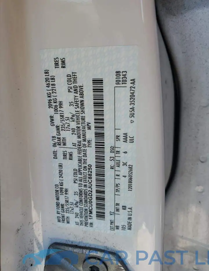 1FMCU0GD2JUC88250# 13