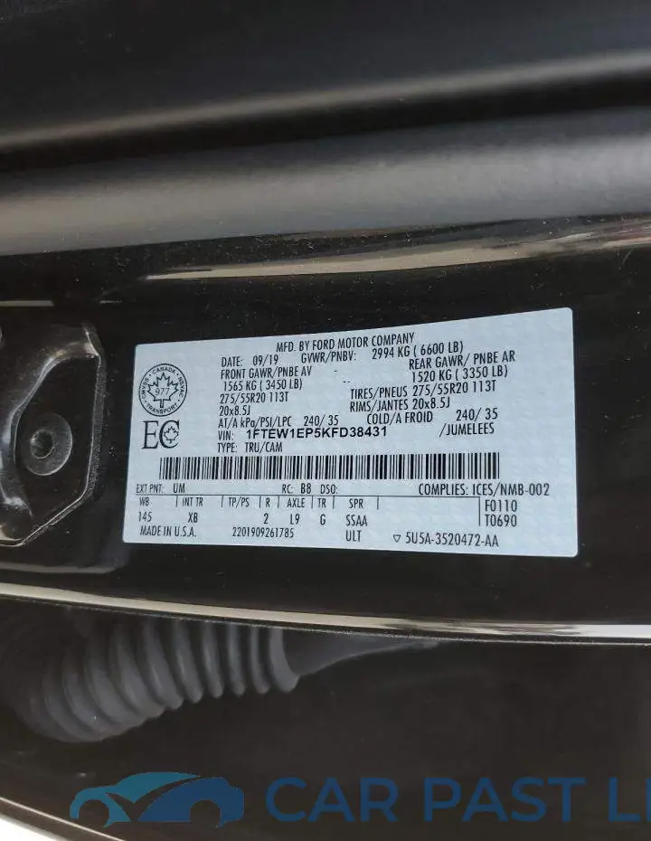1FTEW1EP5KFD38431# 12