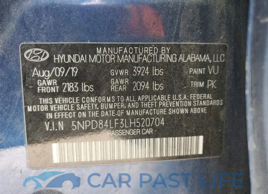 5NPD84LF3LH520704# 12