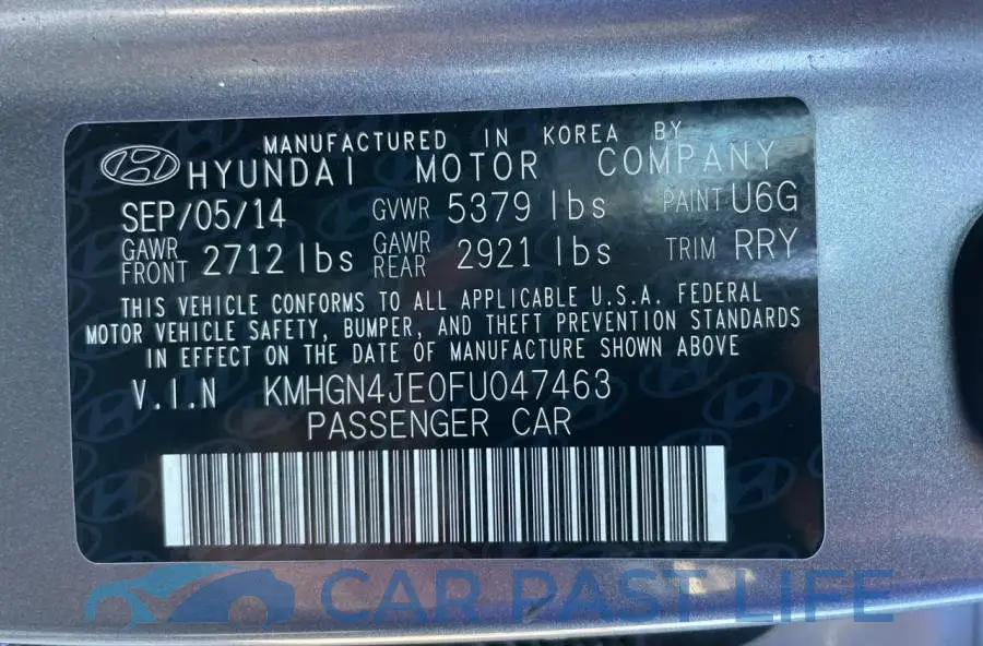 KMHGN4JE0FU047463# 10