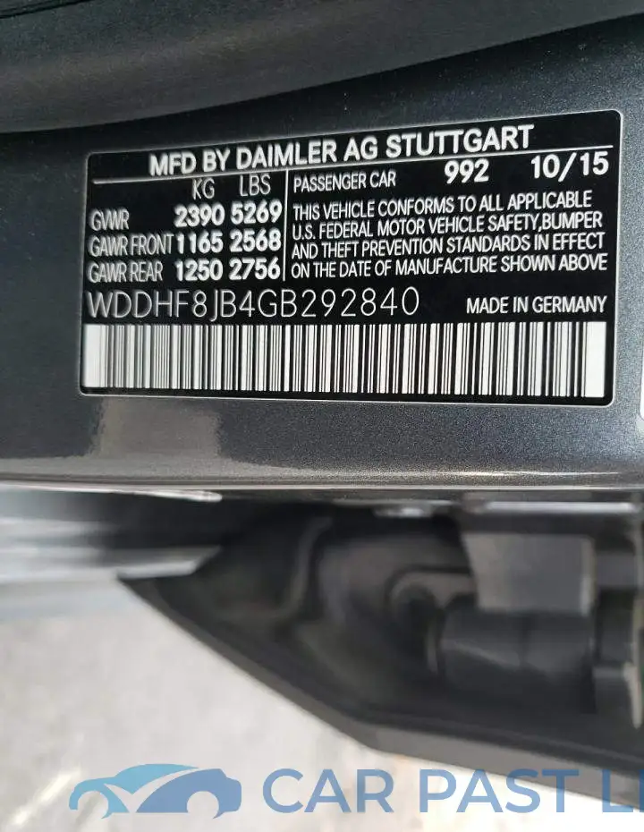 WDDHF8JB4GB292840# 12