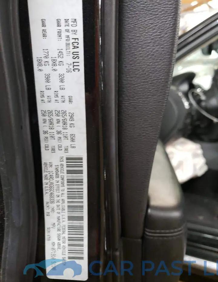 1C4RDJAG6GC468336# 13