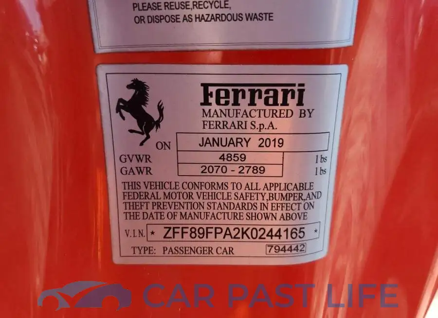 ZFF89FPA2K0244165# 12
