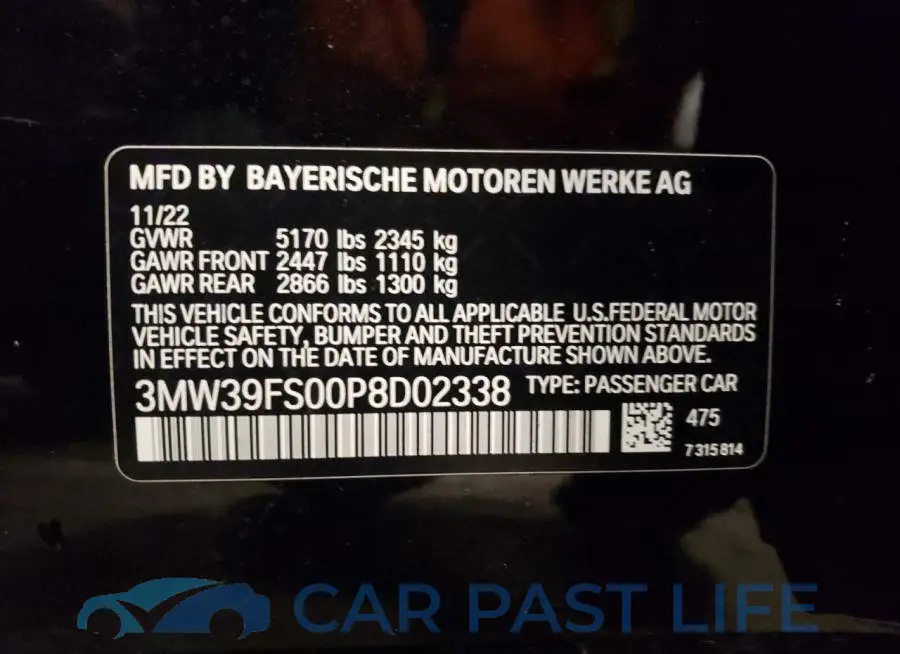 3MW39FS00P8D02338# 12