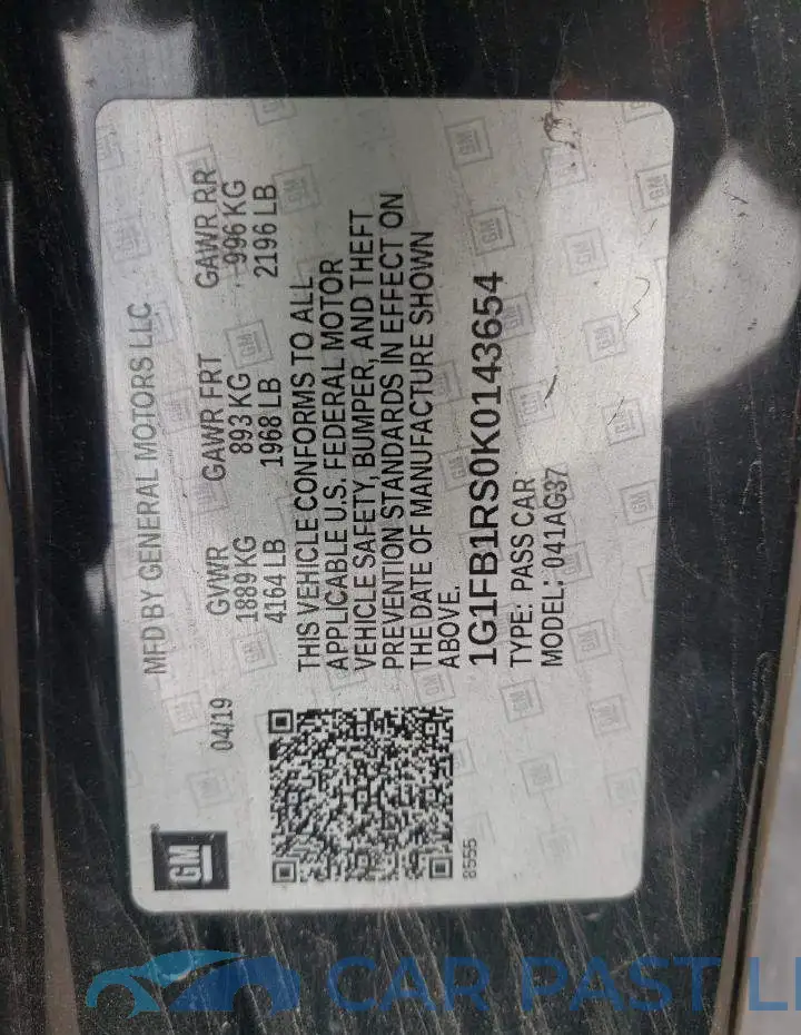 1G1FB1RS0K0143654# 12