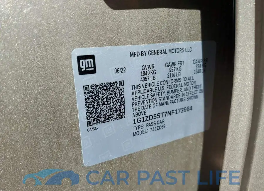 1G1ZD5ST7NF173964# 12