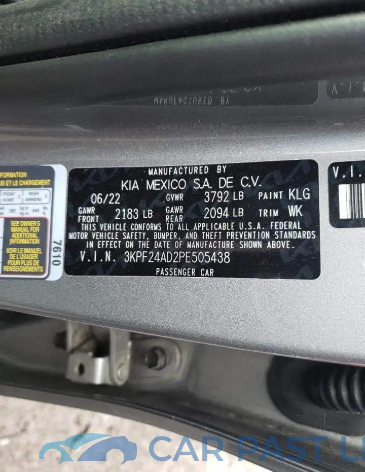 3KPF24AD2PE505438# 12
