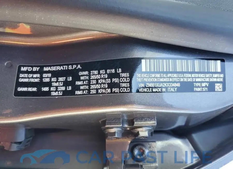 ZN661XUA2KX334848# 13