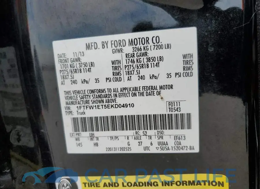 1FTFW1ET5EKD04910# 12