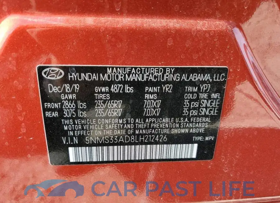 5NMS33AD8LH212426# 13