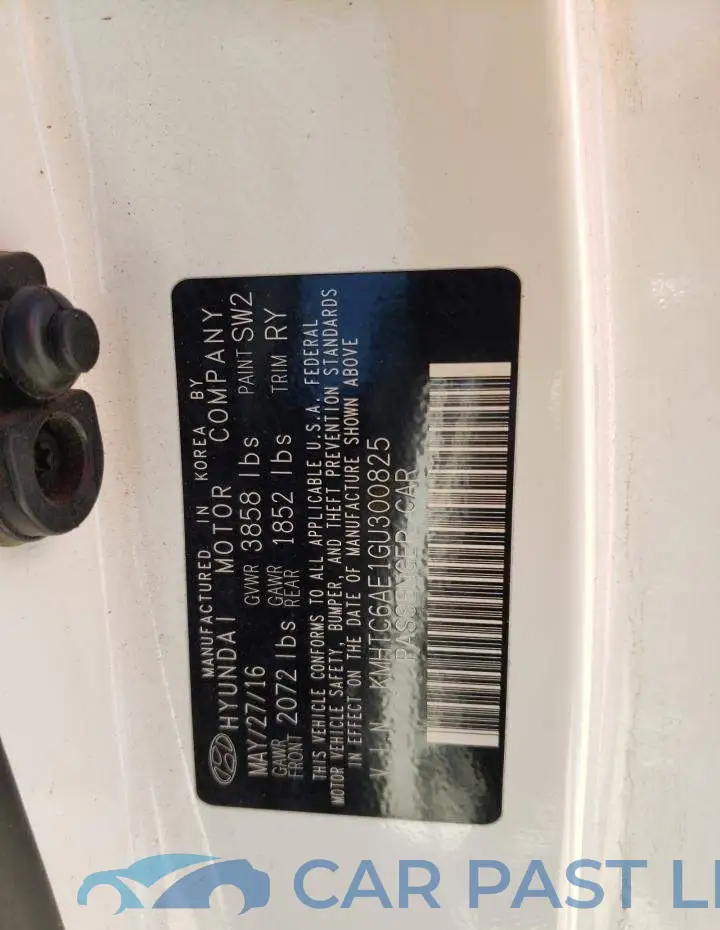 KMHTC6AE1GU300825# 12