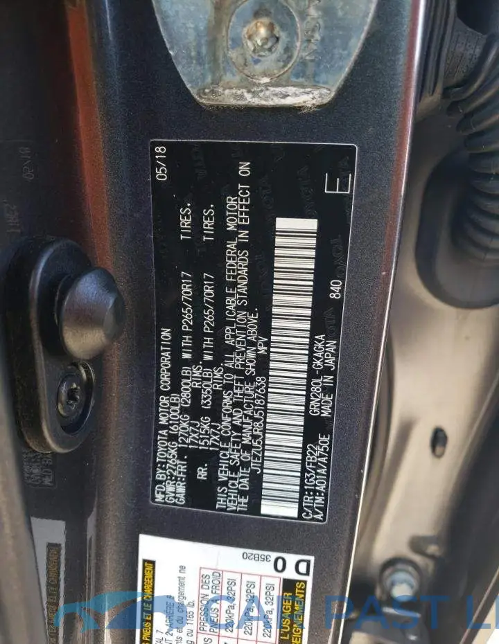 JTEZU5JR8J5187638# 13