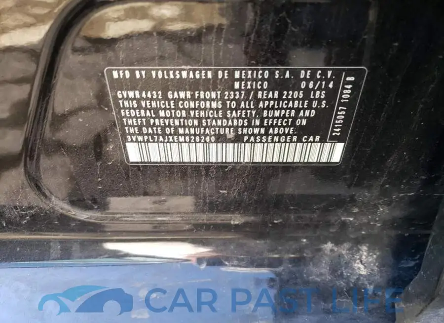 3VWPL7AJXEM626260# 12