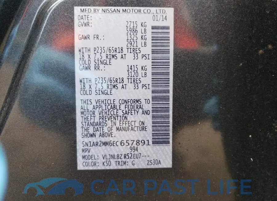 5N1AR2MM6EC657891# 13