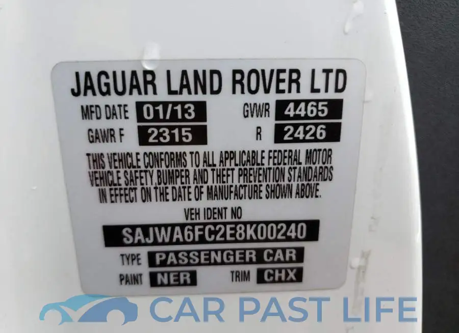 SAJWA6FC2E8K00240# 12