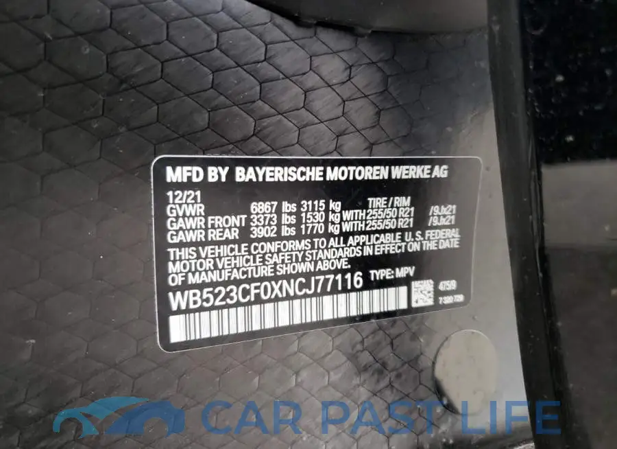 WB523CF0XNCJ77116# 13