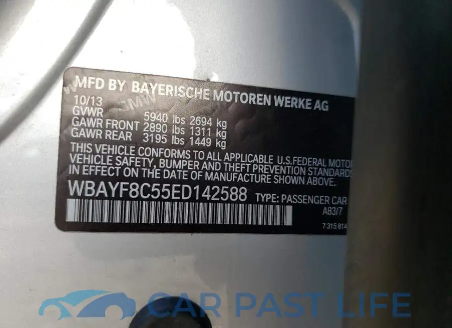 WBAYF8C55ED142588# 12