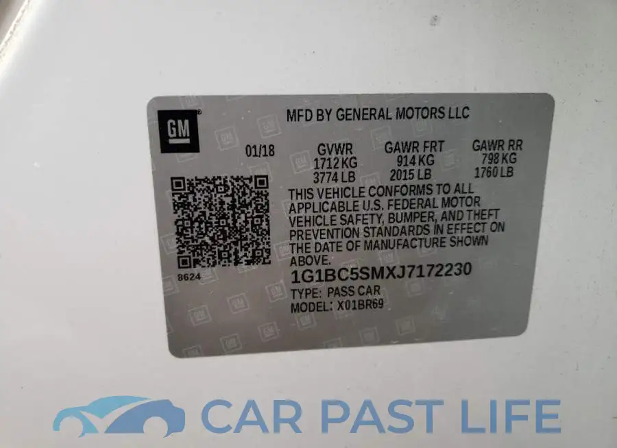 1G1BC5SMXJ7172230# 12