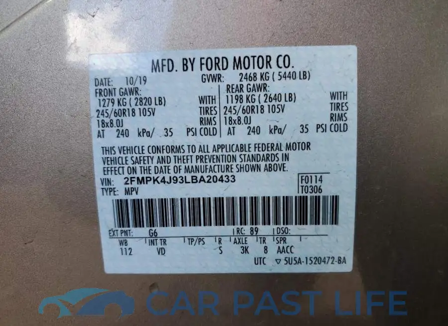 2FMPK4J93LBA20433# 12