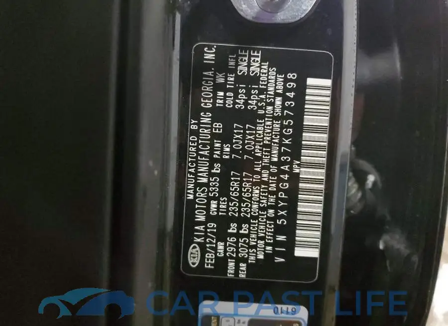 5XYPG4A37KG573498# 10