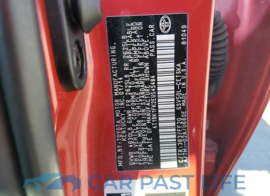 4T1BK1FK2EU545484# 12
