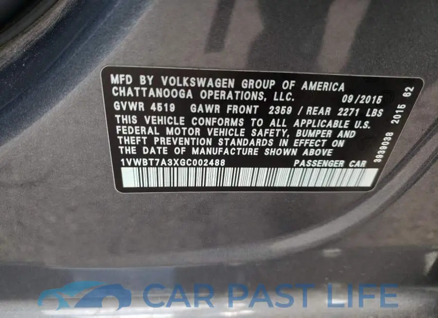 1VWBT7A3XGC002488# 13