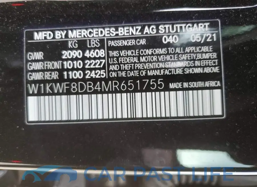 W1KWF8DB4MR651755# 12