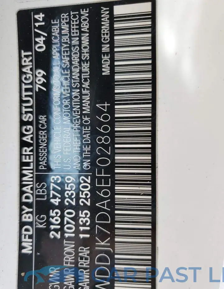 WDDJK7DA6EF028664# 12