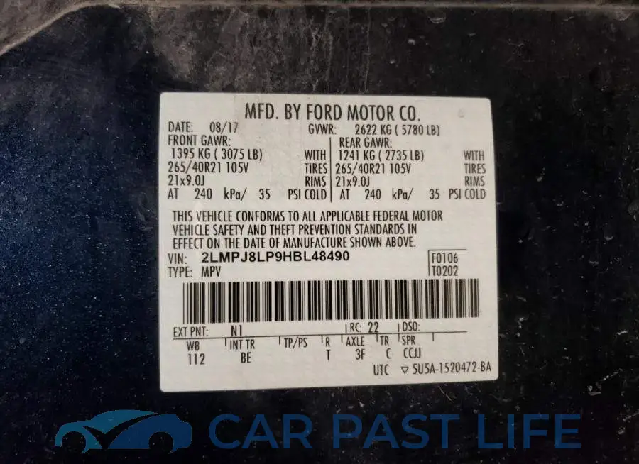 2LMPJ8LP9HBL48490# 12