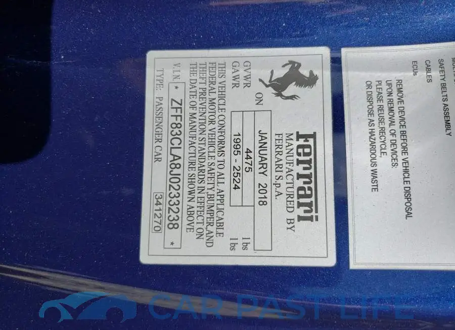 ZFF83CLA8J0233238# 12