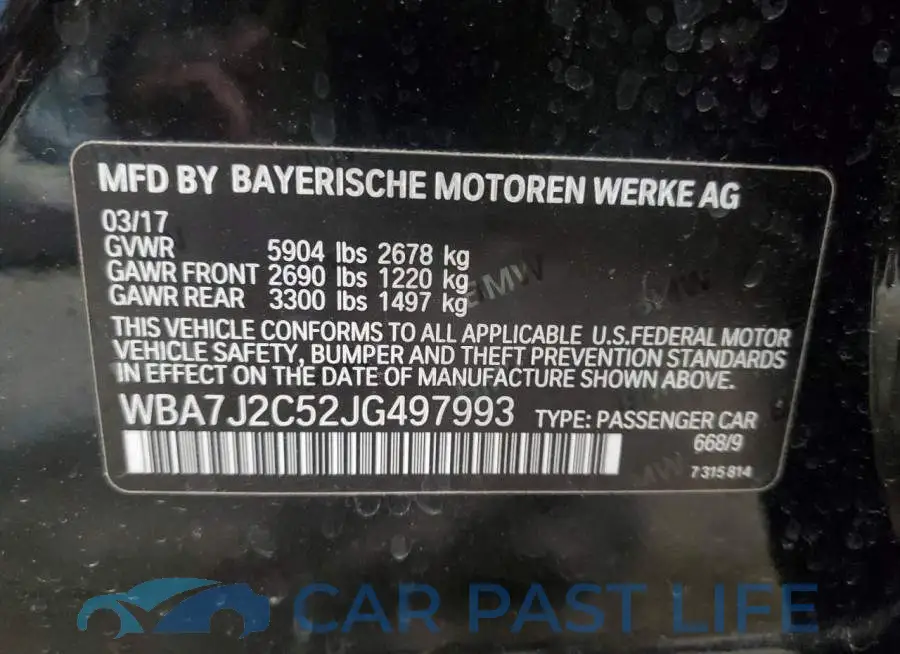WBA7J2C52JG497993# 12