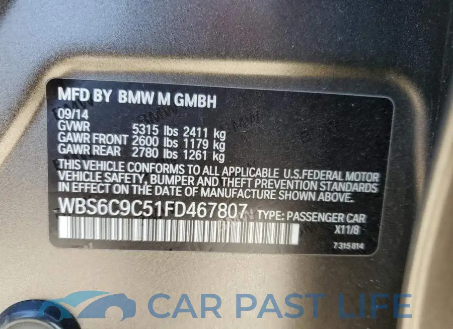 WBS6C9C51FD467807# 12