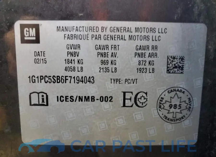 1G1PC5SB6F7194043# 12