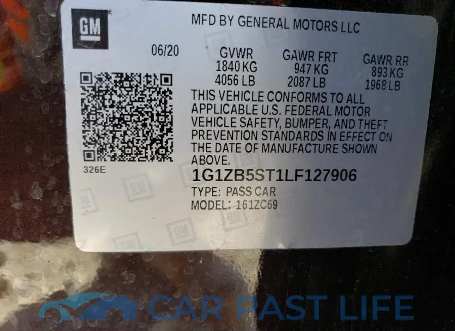 1G1ZB5ST1LF127906# 13