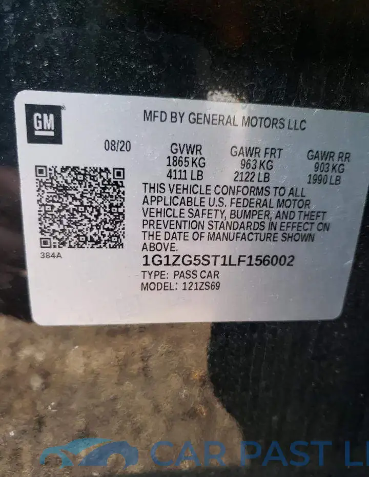 1G1ZG5ST1LF156002# 12
