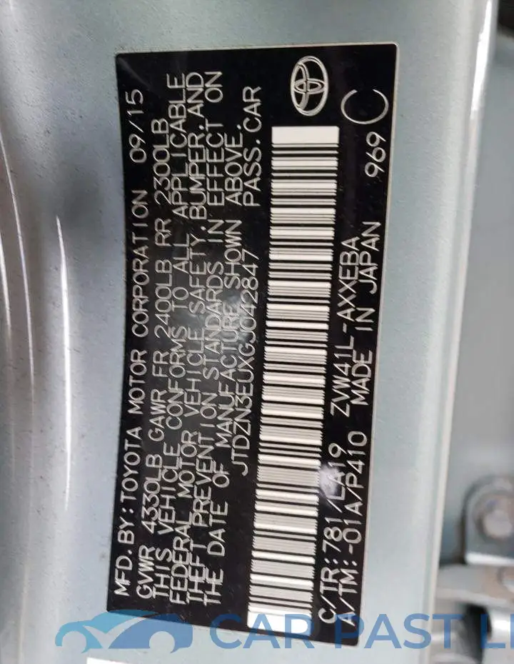 JTDZN3EUXGJ042847# 12