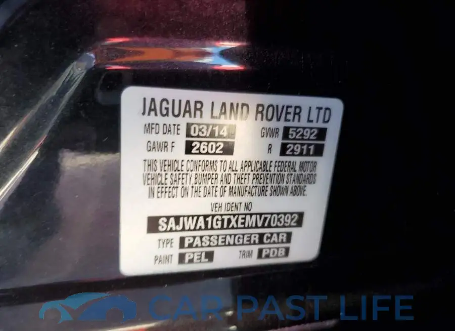 SAJWA1GTXEMV70392# 12