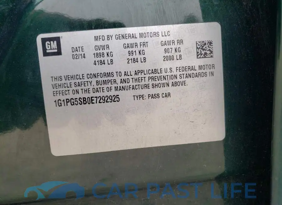 1G1PG5SB0E7292925# 12