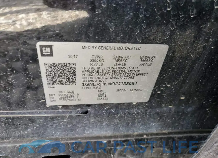 1GNERHKW9JJ138084# 13