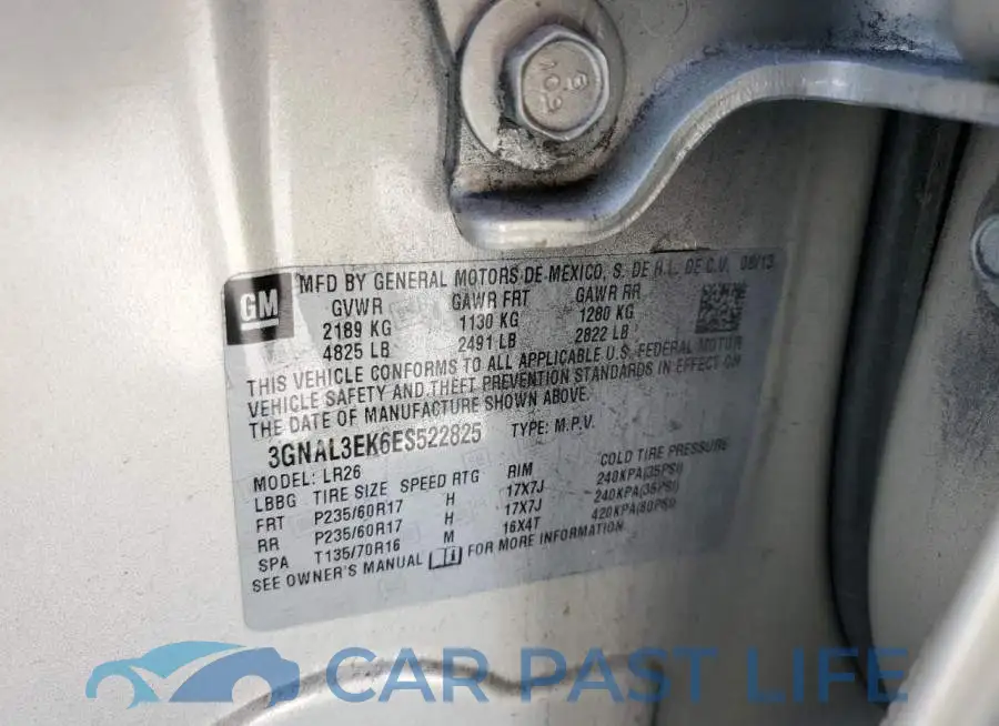 3GNAL3EK6ES522825# 12