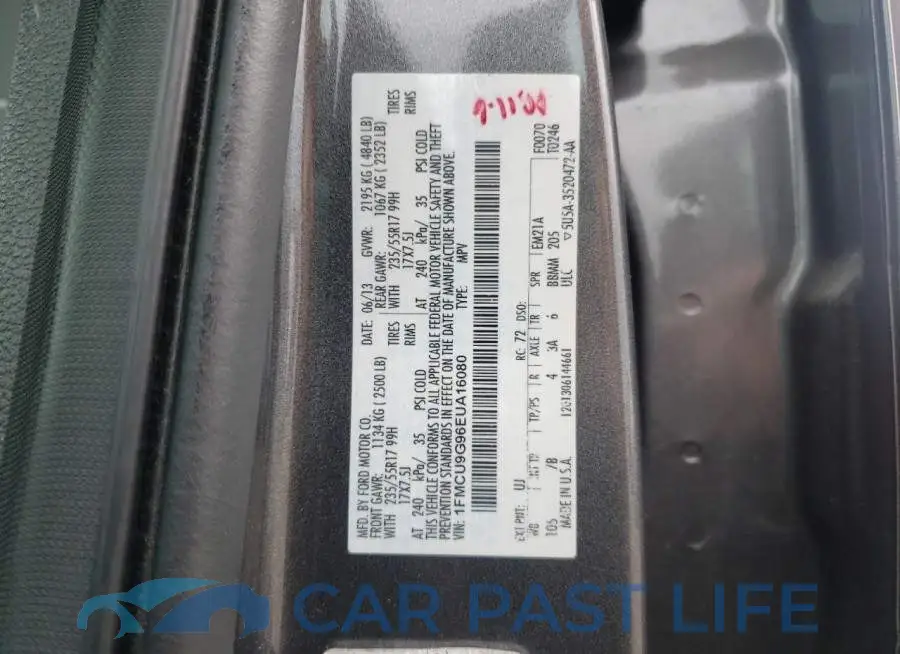 1FMCU9G96EUA16080# 13