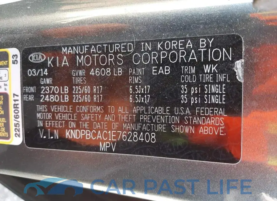 KNDPBCAC1E7628408# 14