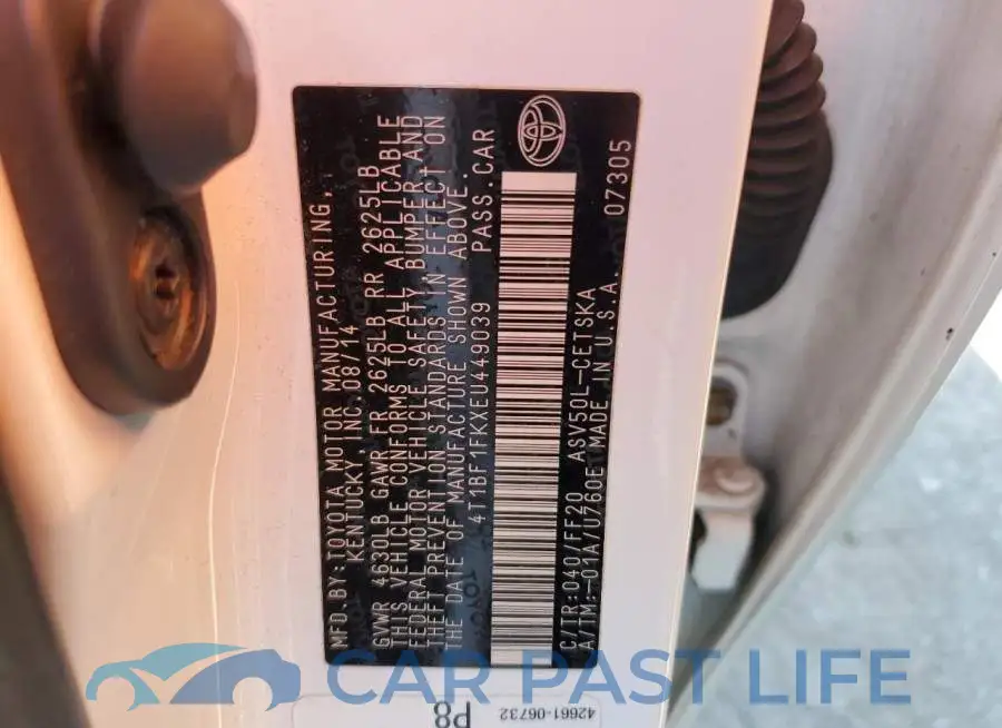 4T1BF1FKXEU449039# 13